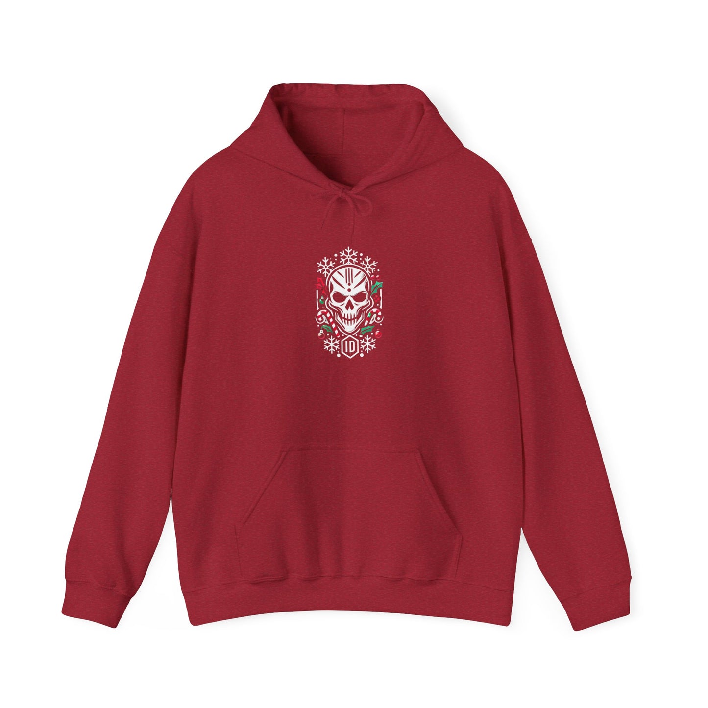 Festive Skull Design Unisex Hoodie – Perfect for Holiday Celebrations!