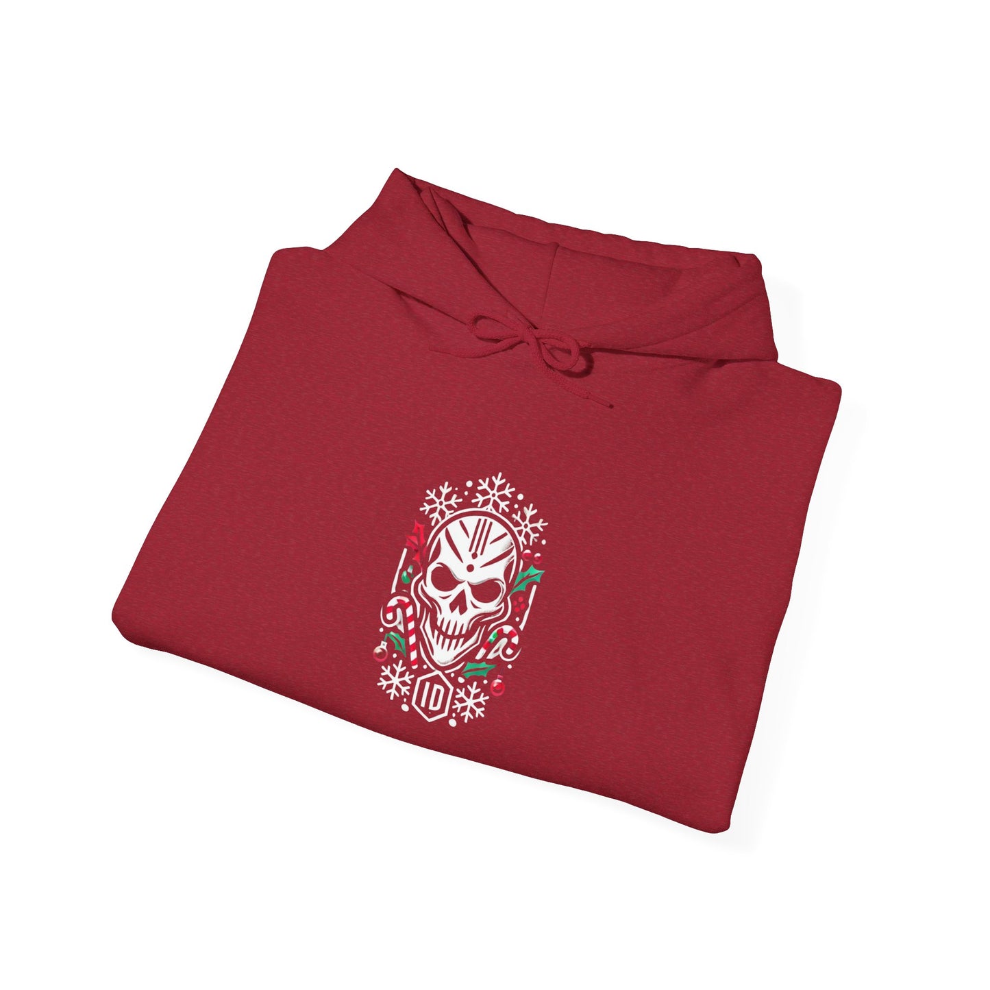 Festive Skull Design Unisex Hoodie – Perfect for Holiday Celebrations!
