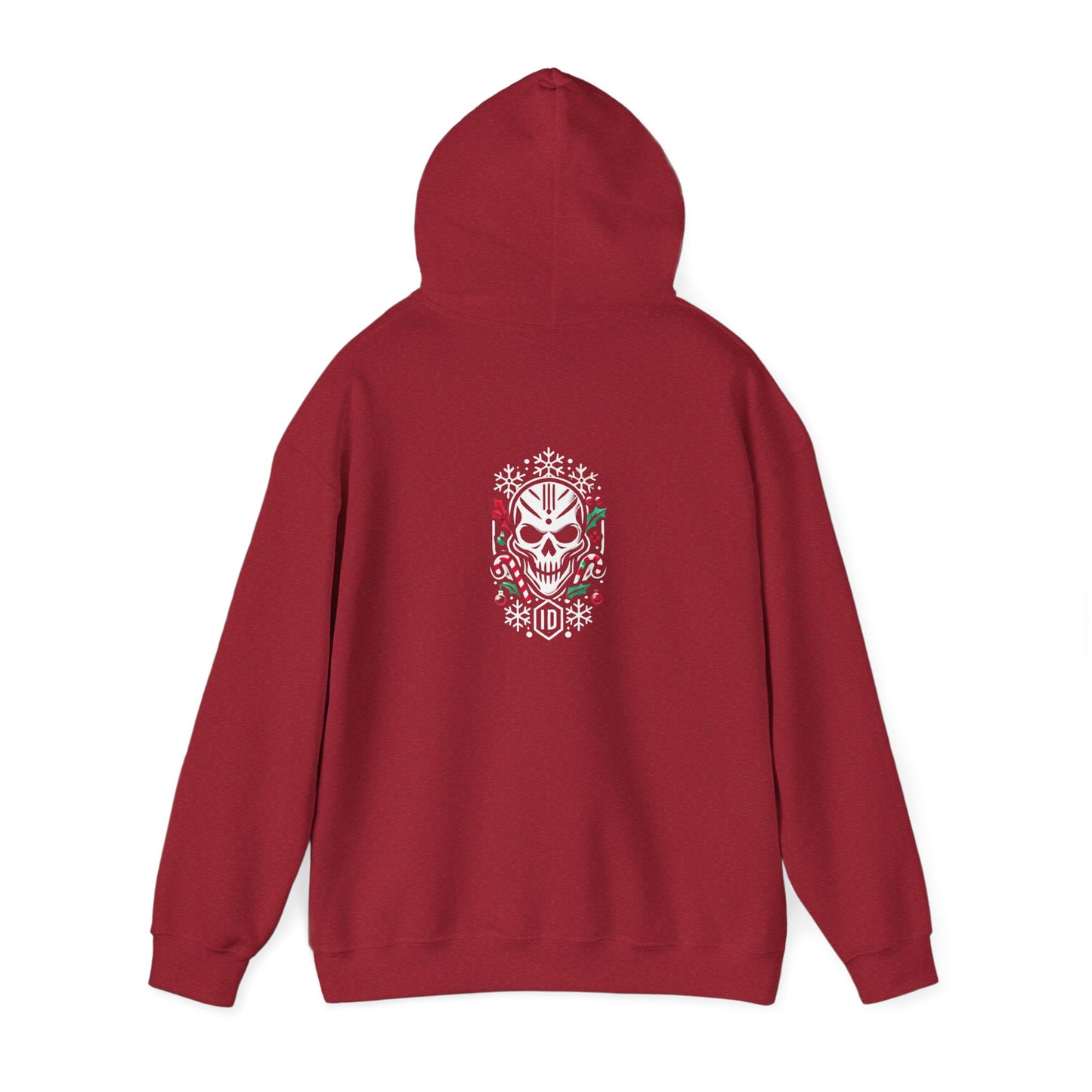Festive Skull Design Unisex Hoodie – Perfect for Holiday Celebrations!