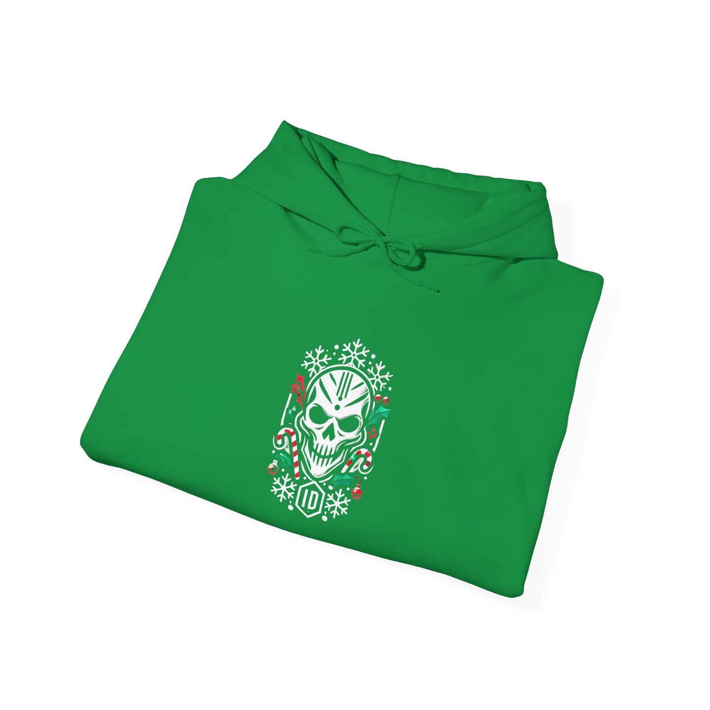 Festive Skull Design Unisex Hoodie – Perfect for Holiday Celebrations!